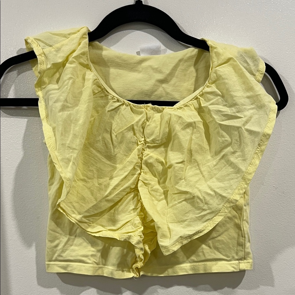 Zara Sunny Yellow Ruffle Tank Top